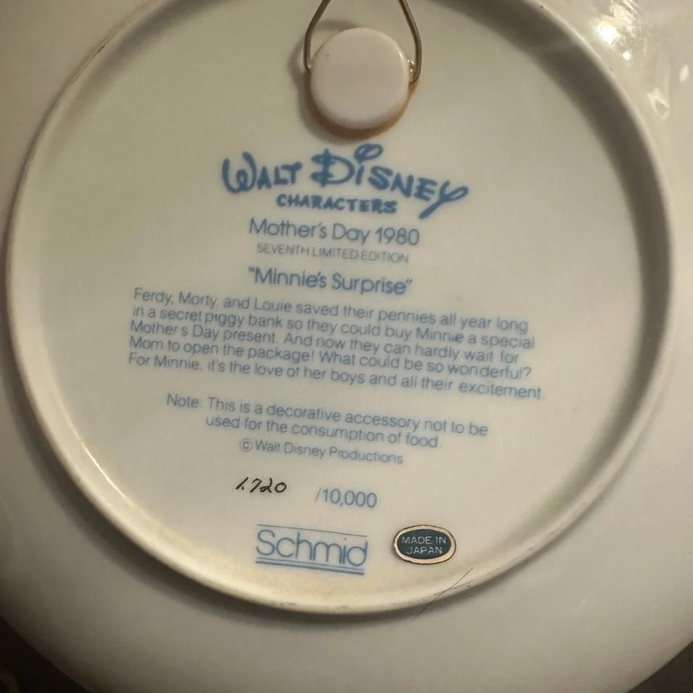 Disney collectors plate